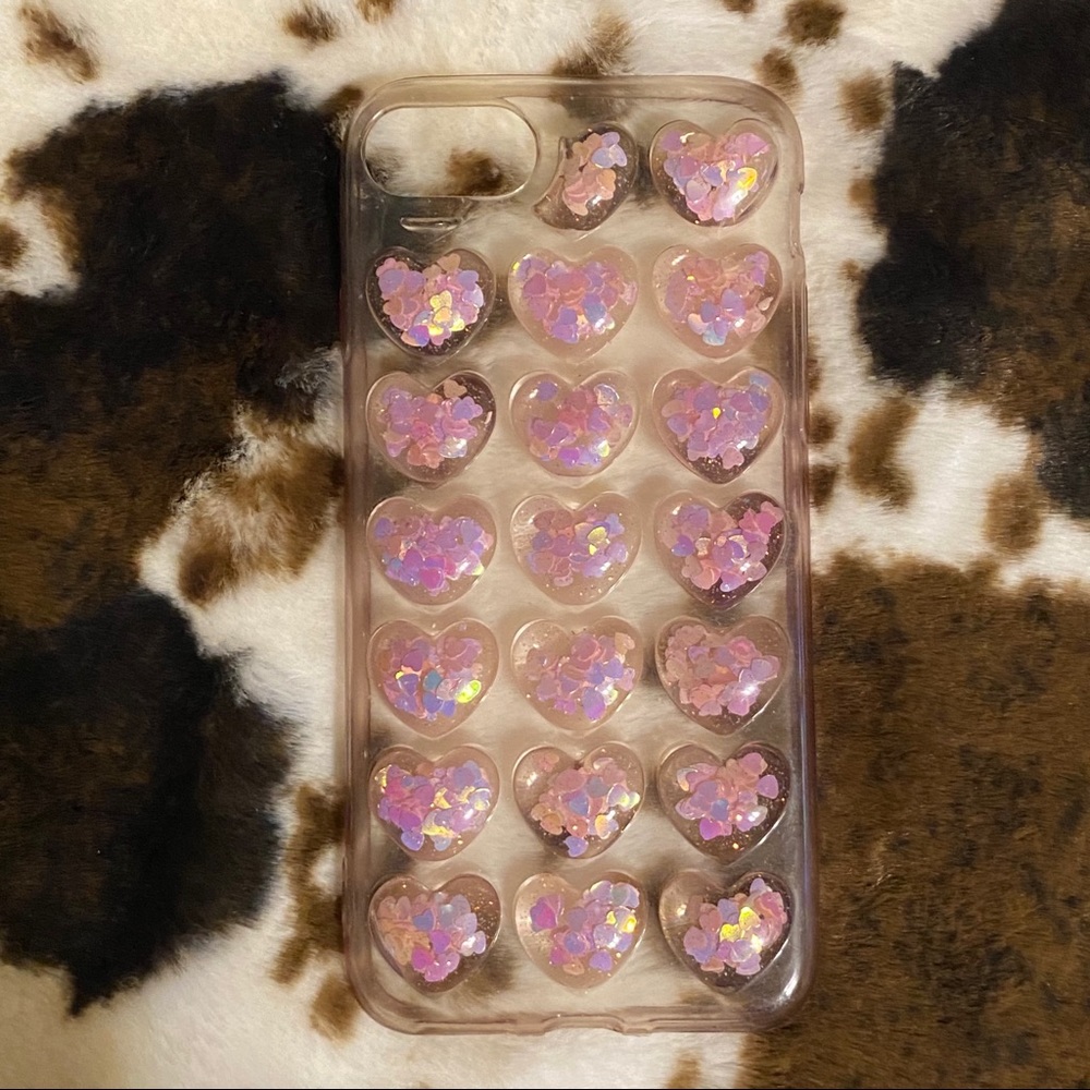🖤iPhone 8 iridescent heart phone case!